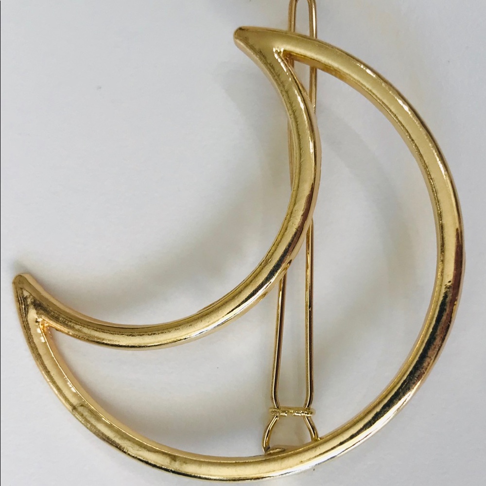 🆕 gold moon hair barrette